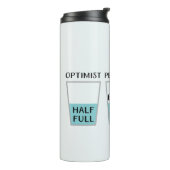 Glass Half Full Funny Meme Thermosbeker (Gedraaid links)