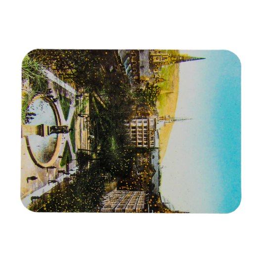 Glass Magic Lantern Slide MONTREAL 1890 Canada Pos Magneet (Horizontaal)