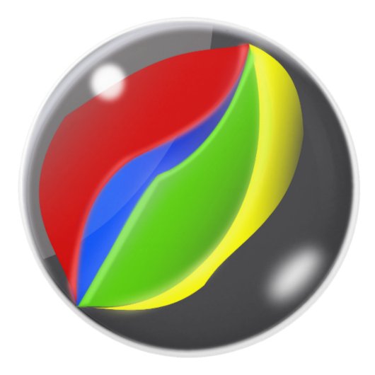 Glass Marble Keramische Knop (Voorkant)