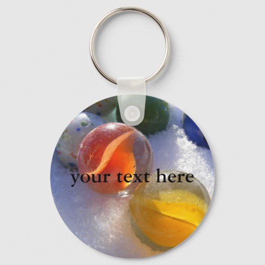 Glass Marbles Keyring Sleutelhanger (Voorkant)