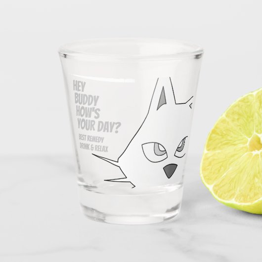 Glass met fijne tijd shot glas (Voorkant)