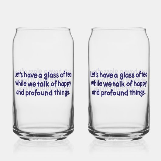 Glass of Tea Glass Blikvorm Glas (Voorkant)