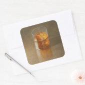 Glass of Whisky 2010 Vierkante Sticker (Envelop)