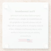 Glass Onderzetter First Amendment USA (Achterkant)