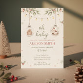 Glass Ornament Baby Shower Invitation Winter Theme