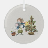 Glass Ornament - Christmas Mice (Voorkant)