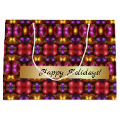 Glass Ornament Pattern Gift Bag Groot Cadeauzakje (Voorkant)