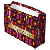 Glass Ornament Pattern Gift Bag Groot Cadeauzakje (Achterkant Gekanteld)