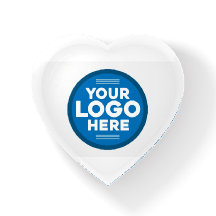 Glass Papergewicht Business Logo