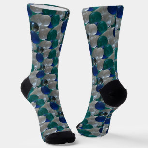Glass Pebbles Pattern Crew Socks Sokken