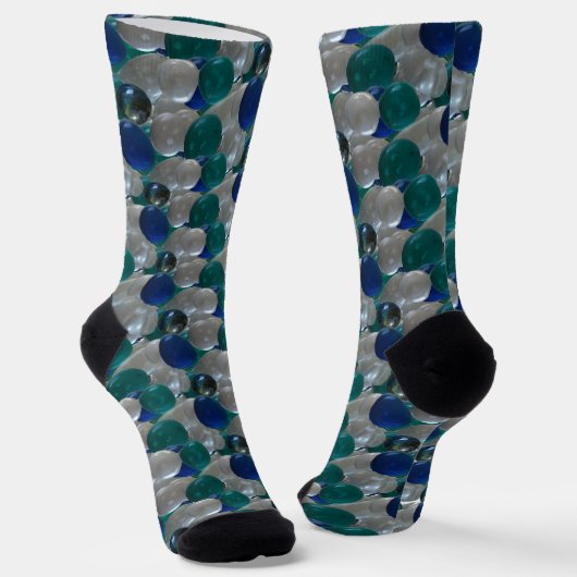 Glass Pebbles Pattern Crew Socks Sokken (Gebogen)