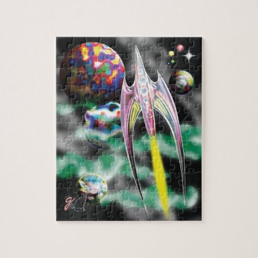 Glass Rocket Jigzaag Puzzle Legpuzzel (Verticaal)