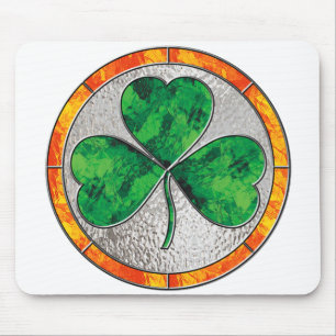 Glass Shamrock Muismat