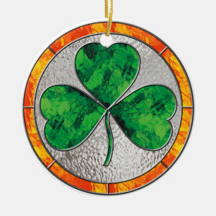 Glass Shamrock Ornament