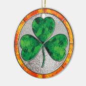 Glass Shamrock Ornament (Links)