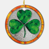 Glass Shamrock Ornament (Achterkant)
