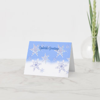 Glass sneeuwvlokken Yuletide Feestdagen Kaart