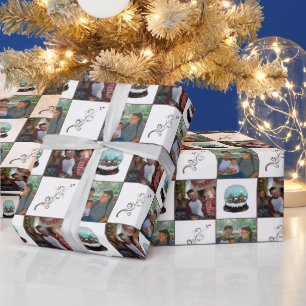 Glass Snowball Village Brown Kerst2 Foto Cadeaupapier