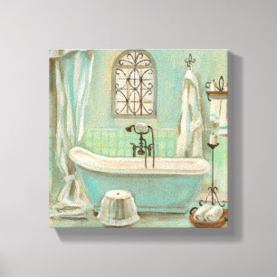 Glass Tile Bath Canvas Afdruk