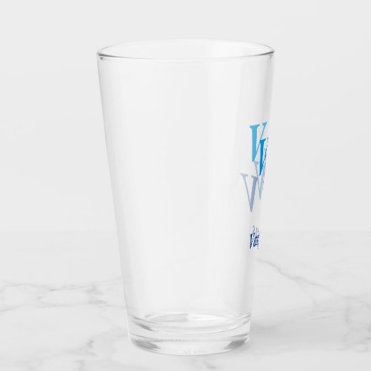 Glass Tumbler - Initialen in de schaduw met naam i (Rechts)