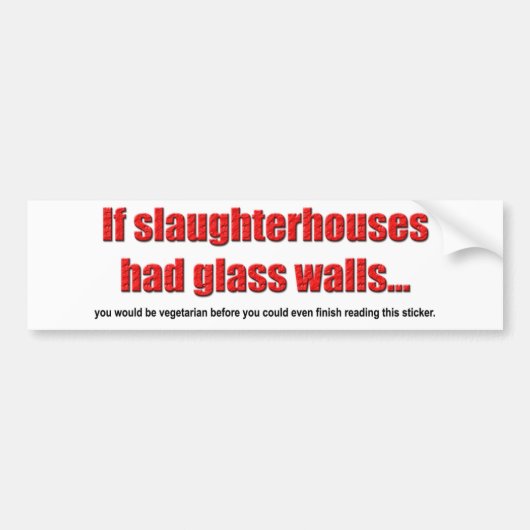 Glass Walls Bumpersticker (Voorkant)