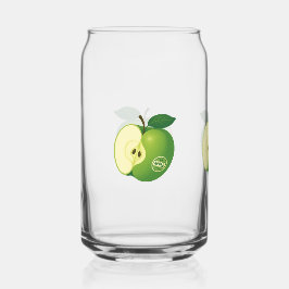 Glass with apple blikvorm glas