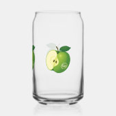 Glass with apple blikvorm glas (Achterkant)
