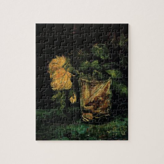 Glass with Roses by Vincent van Gogh Legpuzzel (Verticaal)