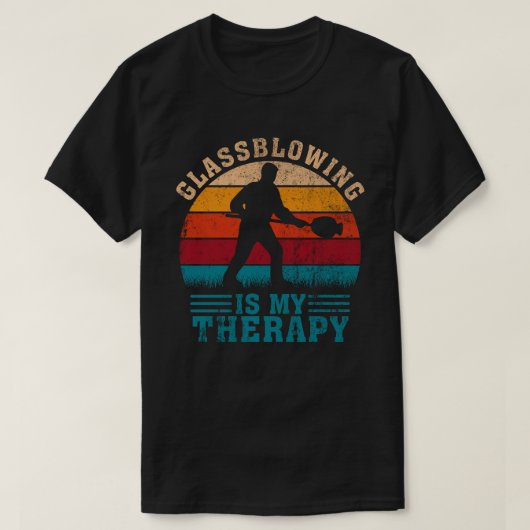 Glassbast is mijn therapie grappige Butane Torch T-shirt (Design voorkant)