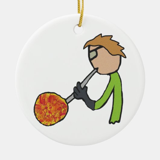 Glassbsting Keramisch Ornament (Voorkant)