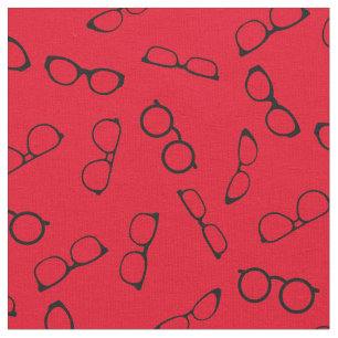 Glasses Cute Optician Optometrist Red Stof