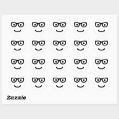 Glasses geek nerd ronde sticker (Vel)
