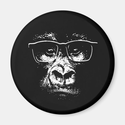 Glasses Gorilla Magneet (Voorkant)