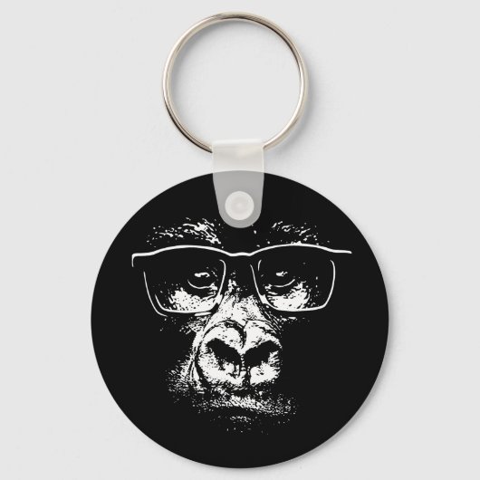Glasses Gorilla Sleutelhanger (Voorkant)