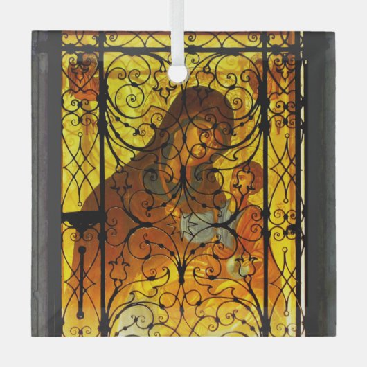 Glassierbloem voor MOEDEREN EN KINDEREN Glas Ornament (Voorkant)