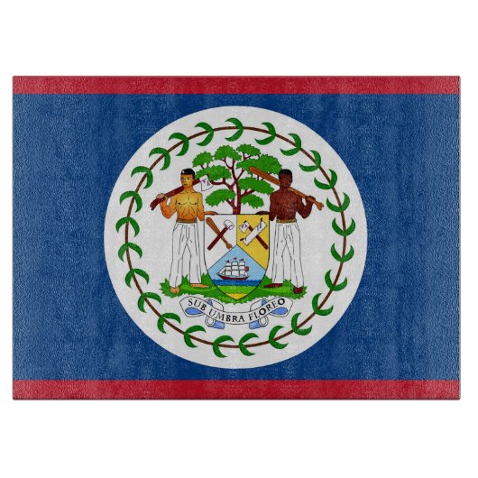 Glassnijplank met vlag van Belize Snijplank (Voorkant)