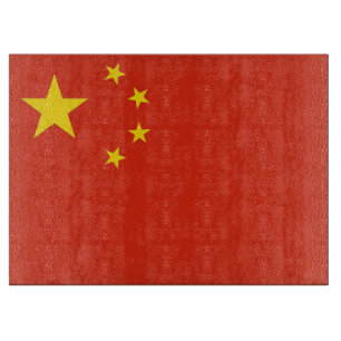 Glassnijplank met vlag van China Snijplank