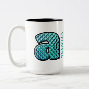 Glasstielen Monogram - A Tweekleurige Koffiemok