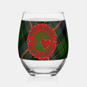 Glassware Multiple Options Plaid Merry & Bright Wijnglas Zonder Voet (Voorkant)
