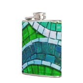 Glastegel Mozaïek RVS Fles Heupfles (Links)
