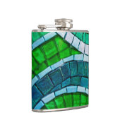 Glastegel Mozaïek RVS Fles Heupfles (Rechts)