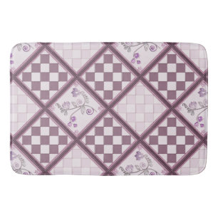 Glastegels 3D paarse kleur Badmat