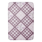 Glastegels 3D paarse kleur Badmat (Voorkant Verticaal)