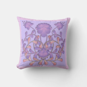 Glastegels 3D vloeibaar violet bloemen gzhel Kussen