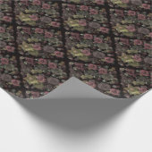 Glastegels 3D vloeibare rozen en sterren Cadeaupapier (Hoek)