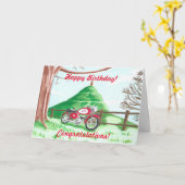 Glastonbury Motorcycle Tour carte d'anniversaire (Fleur jaune)