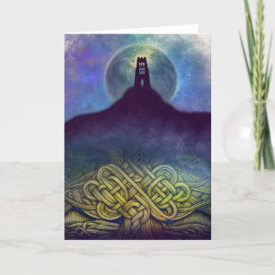 Glastonbury Tor & Celtic Knot Wenskaart Bedankkaart