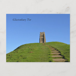 Glastonbury Tor Somerset England Foto Briefkaart