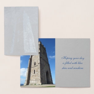 Glastonbury Tor Tower Folie Kaart