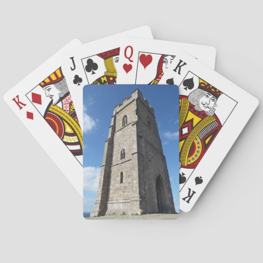 Glastonbury Tor Tower-speelkaarten Pokerkaarten (Achterkant)